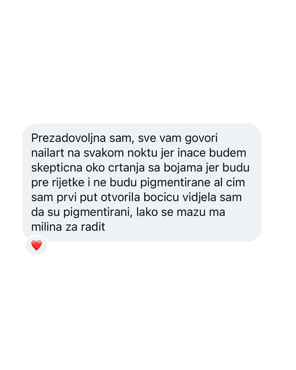 Originalna slika poruke nail tehničarke
